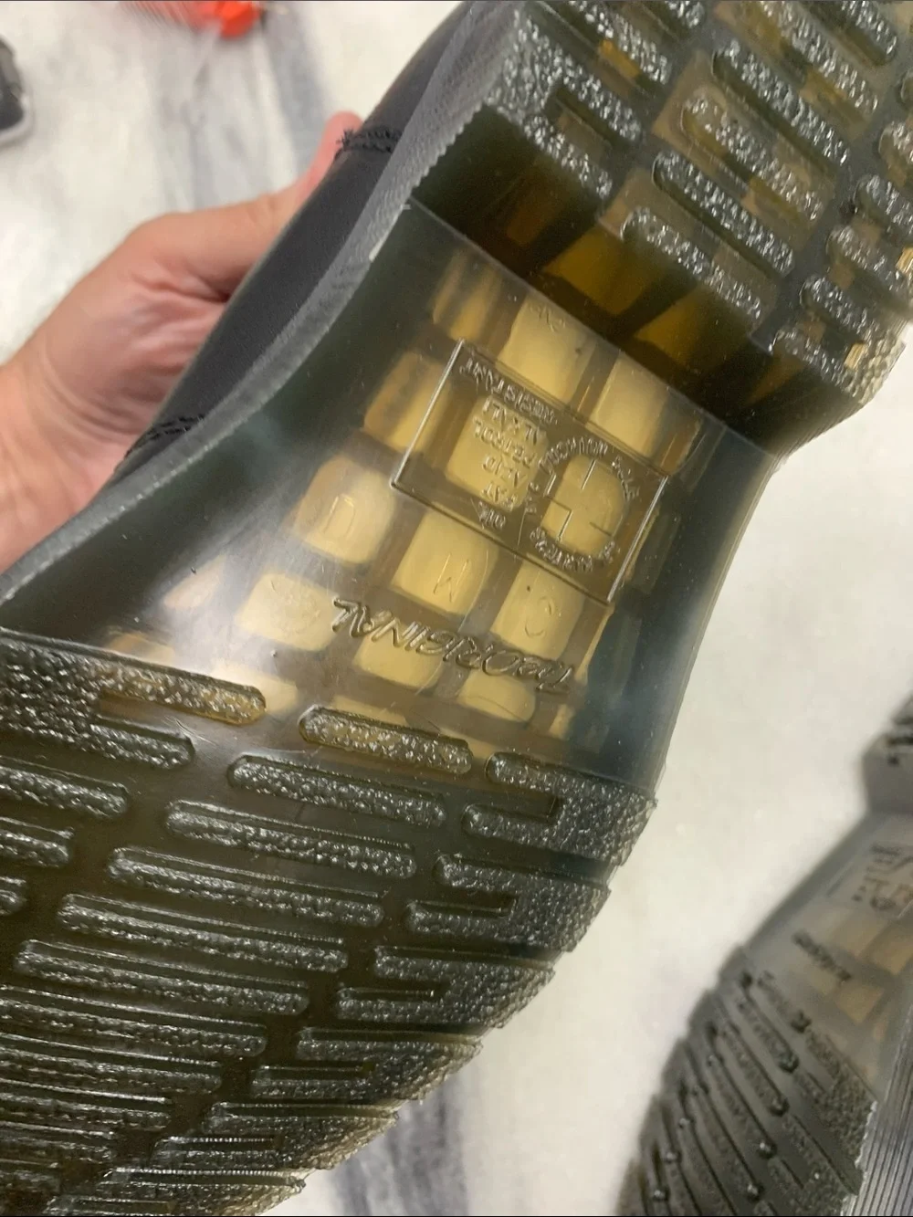 Dr. Martens Black Boot with Yellow Accent Stitching